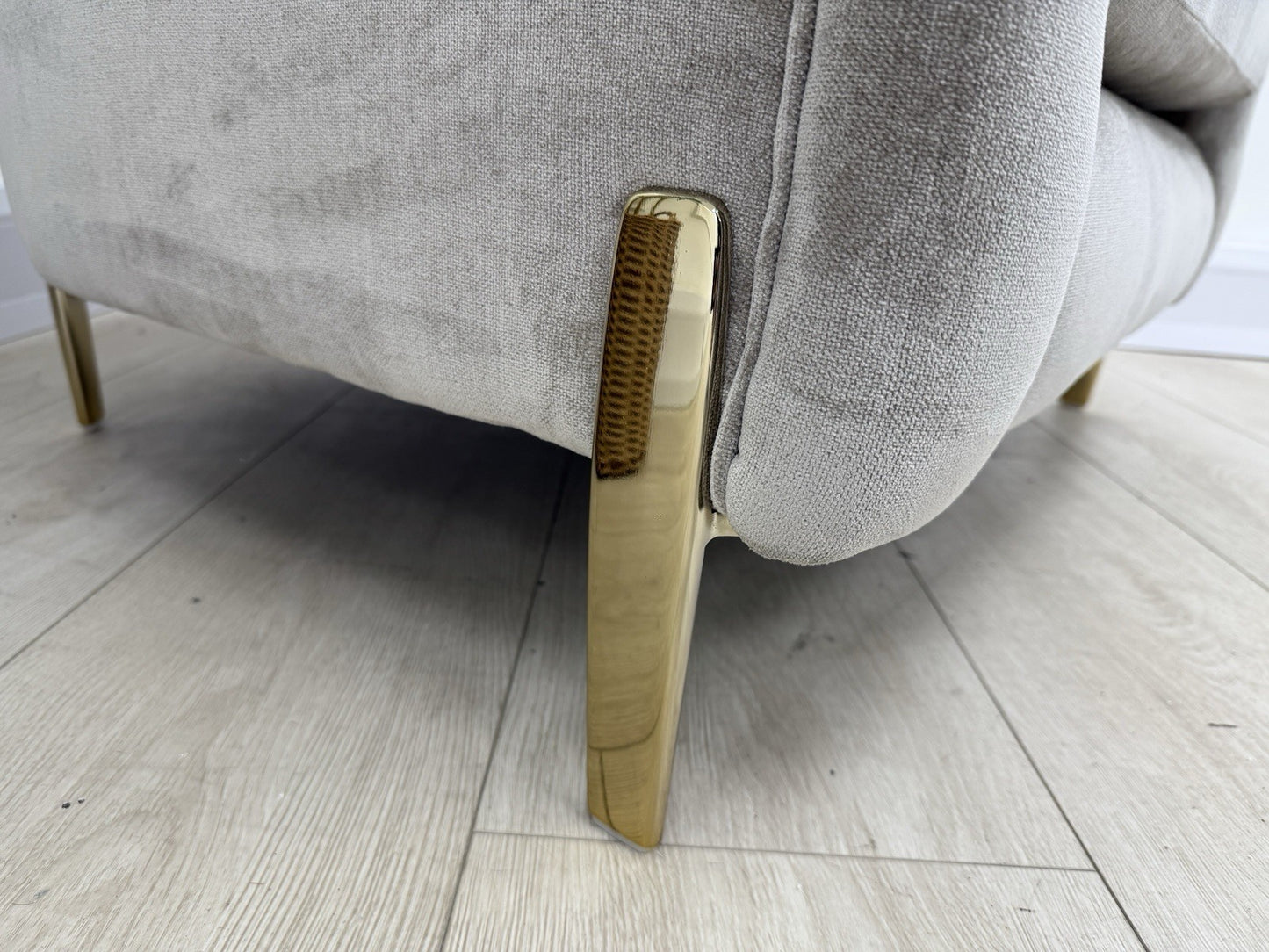 Sofology The Oscar Accent Chair in Fine Textured Chenille Stone Mix