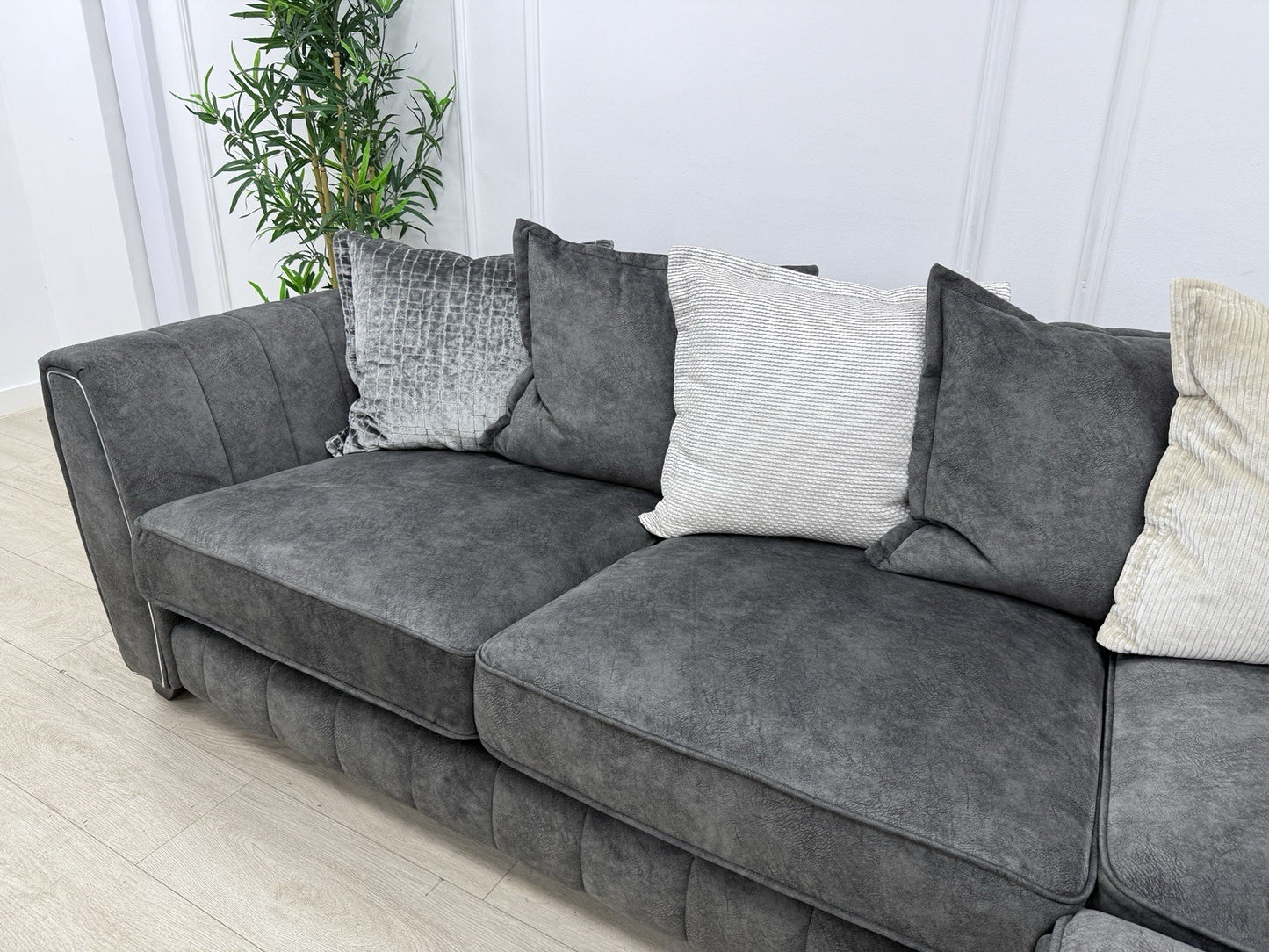 DFS Cherished Corner Sofa In Charcoal Combination