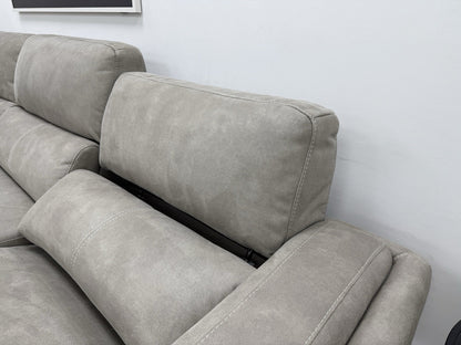 DFS San Mateo Power Recliner Corner Sofa In Misty Arizona Fabric