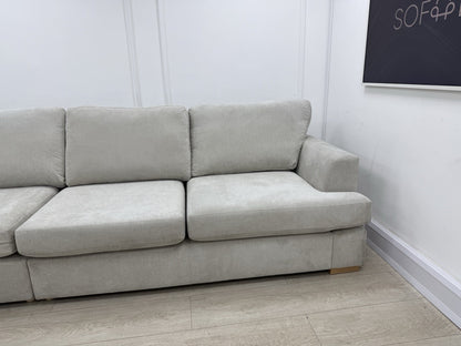DFS Freya 6 Seater Sofa In Silver Fabric