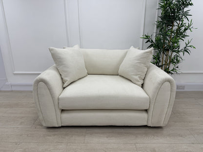 Sofology Marble Arch Loveseat Cuddle Chair In Cream Boucle Fabric