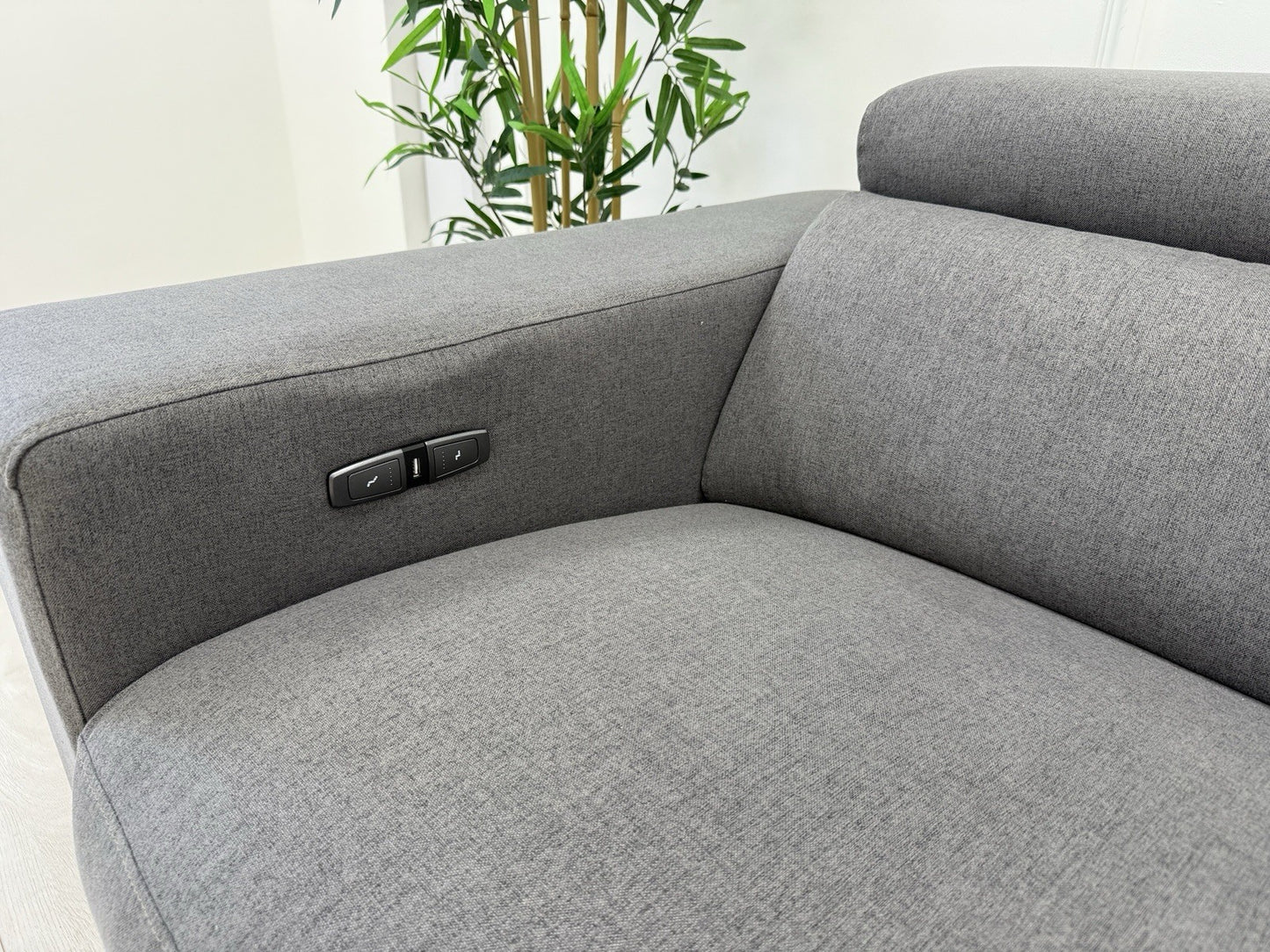 DFS Wander Power Recliner Corner Sofa In Charcoal Grey