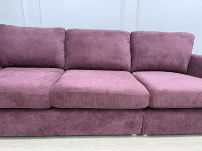 DFS Freya 4 Seater Sofa In Wine Fabric