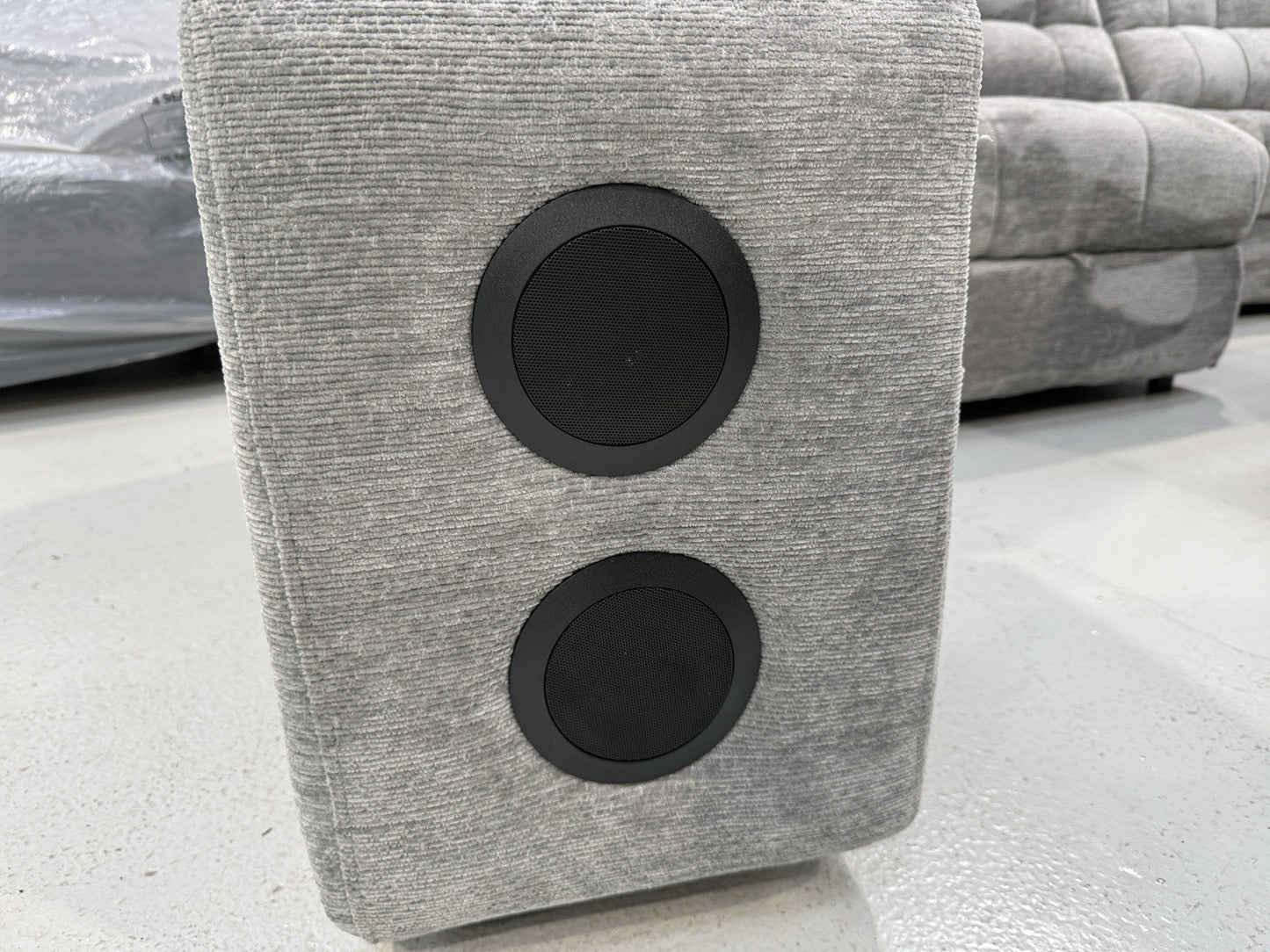 DFS Steller Bluetooth Speaker Storage Cup Holder Console Unit In Grey Mist