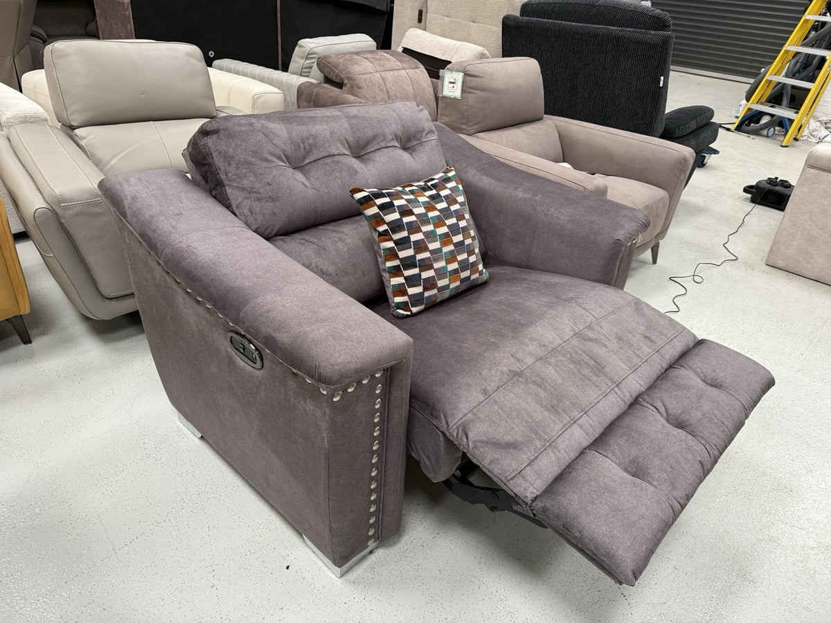 La-Z-Boy New Hollywood Power Recliner Love Chair In Grey