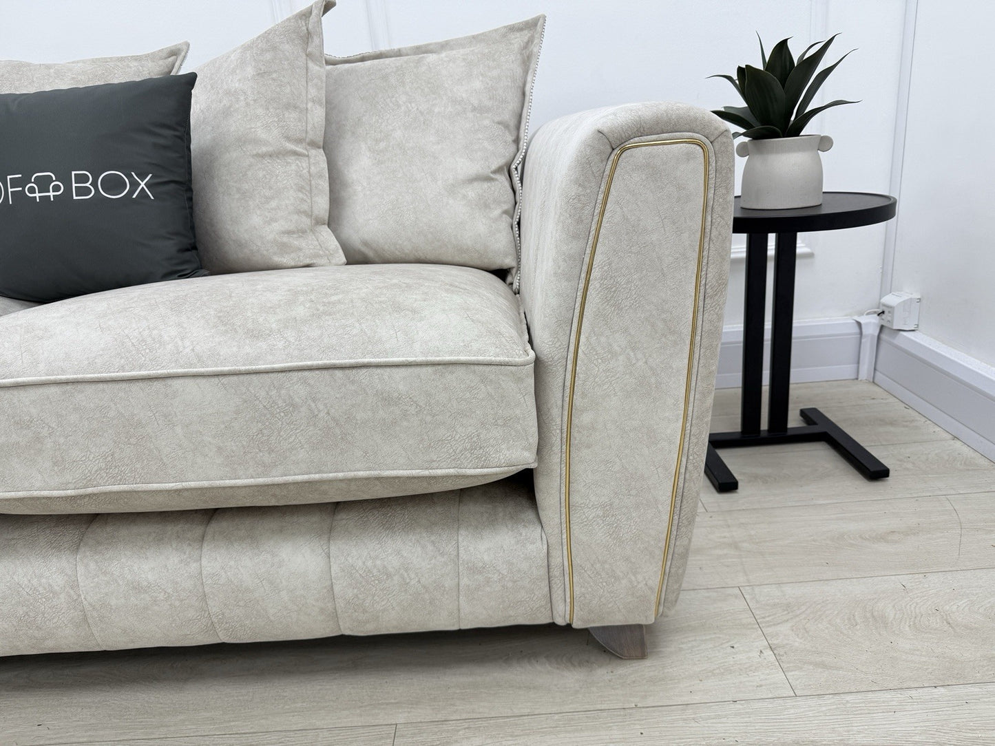 DFS Cherished Pillow Back 3 Seater Sofa In Cream Combination