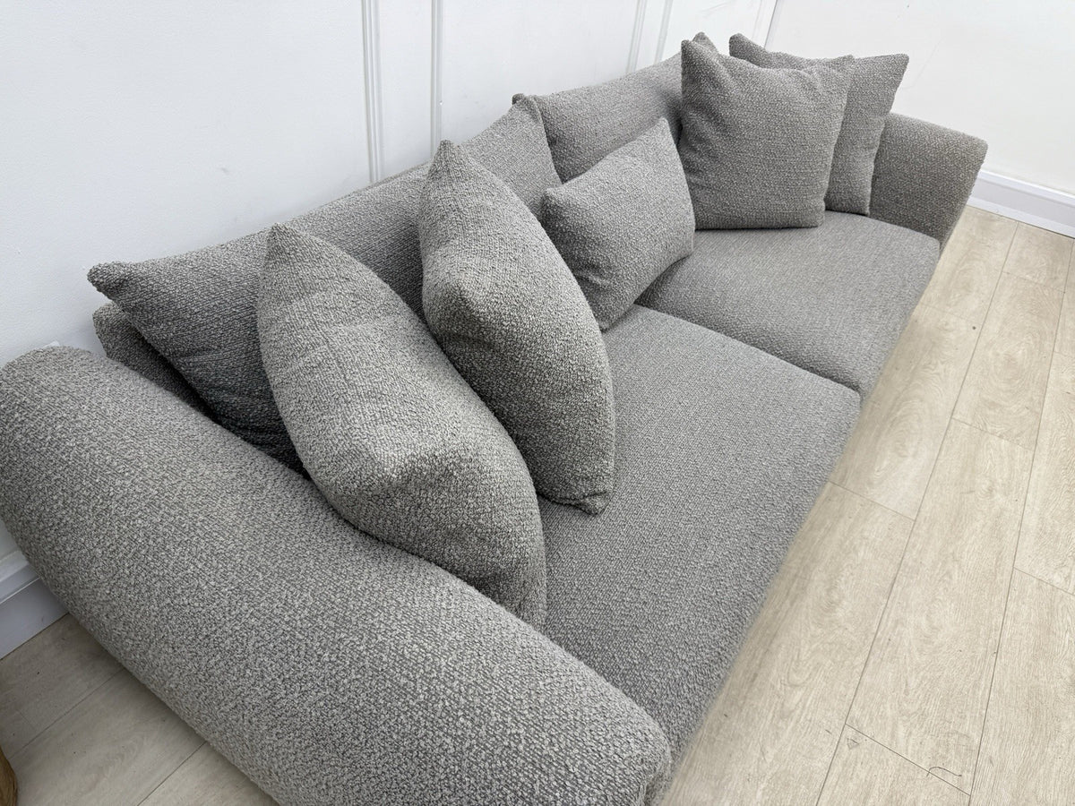 Sofology Marble Arch 4 Seater Split Sofa In Grey Boucle Fabric