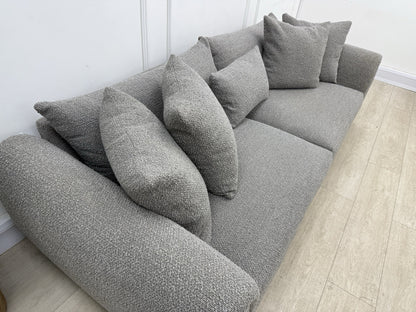 Sofology Marble Arch 4 Seater Split Sofa In Grey Boucle Fabric
