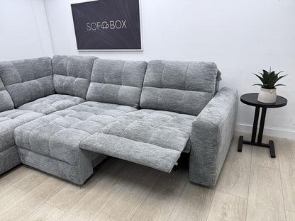 DFS Steller Power Slider Corner Sofa In Mist Grey