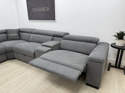 DFS Hike / Wander Storeaway Power Recliner Corner Sofa In Grey