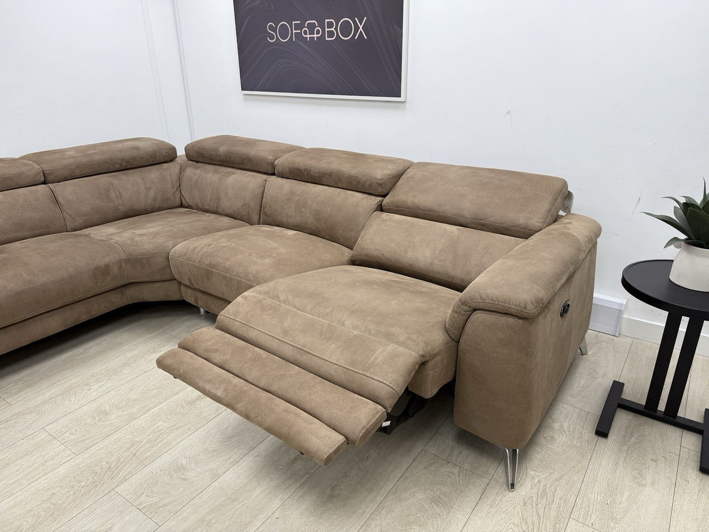 DFS Tahiti Power Recliner Corner Sofa In Arizona Tan Fabric