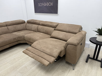 DFS Tahiti Power Recliner Corner Sofa In Arizona Tan Fabric