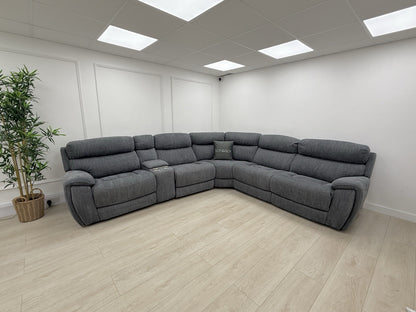 Sofology Radleigh Power Recliner Corner Sofa In Blue