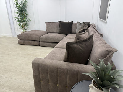 DFS Devine Corner Sofa In Chocolate