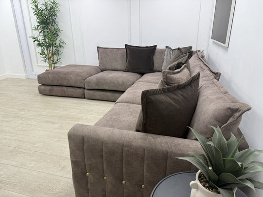 DFS Devine Corner Sofa In Chocolate