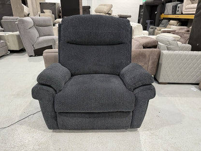 La-Z-Boy New Tamla Power Recliner Cuddler Chair In Aspen Black Fabric