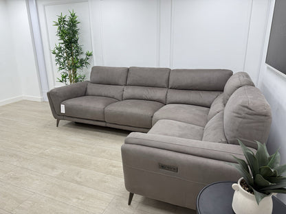 DFS San Mateo Power Recliner Corner Sofa In Arizona Pewter Fabric