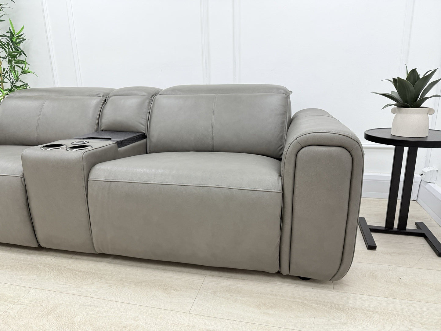 Sofology Premiere 2.5 Seater Power Recliner Sofa In Grey Leather
