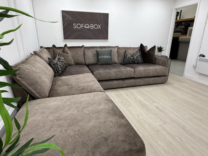 DFS Devine Corner Sofa In Chocolate