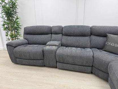 Sofology Radleigh Power Recliner Corner Sofa In Blue