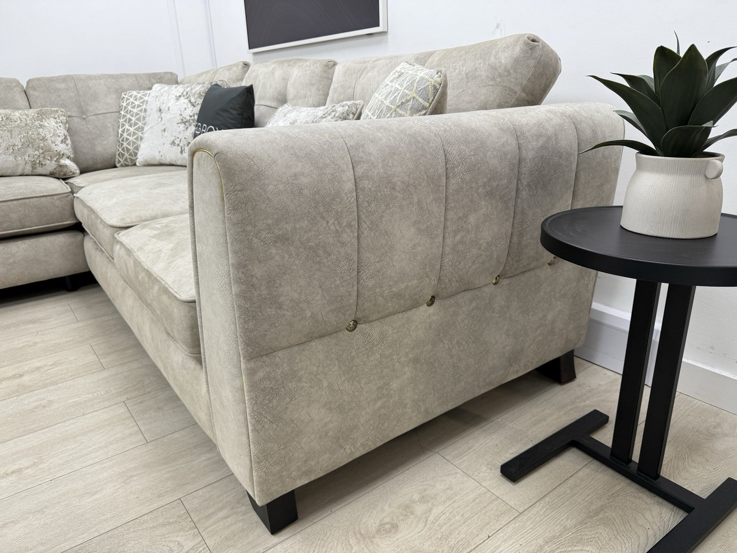 Furniture Village Mariah Corner Sofa & Armchair Set In Cream