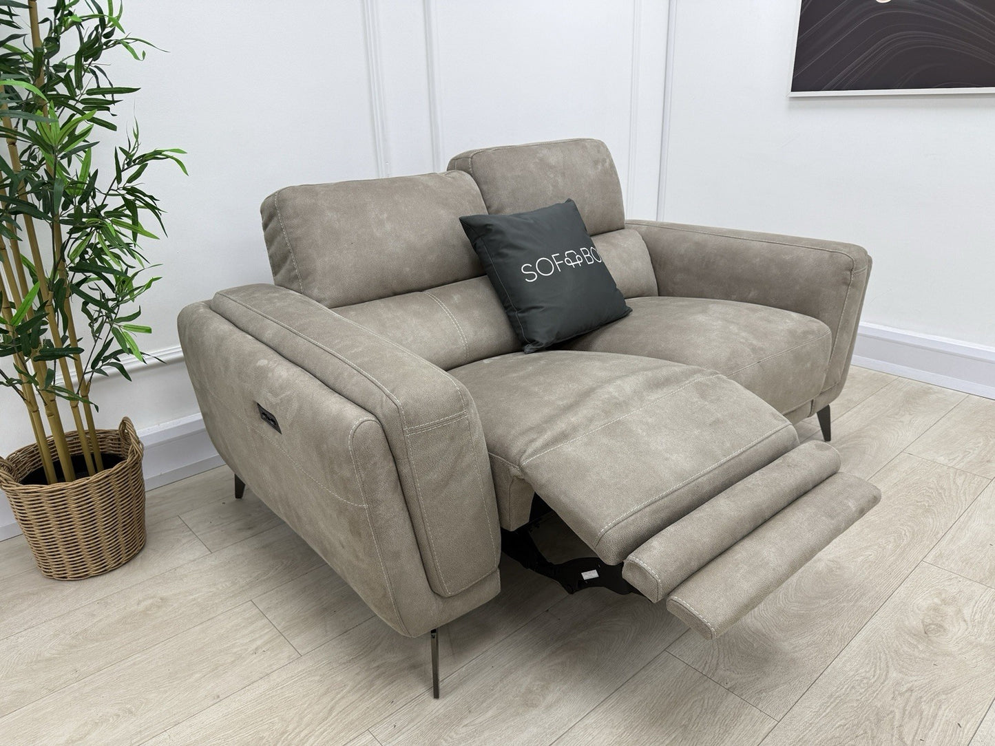 DFS San Mateo 2 Seater Power Recliner Sofa In Arizona Stone
