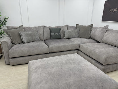 DFS Devine Corner Sofa In Light Grey