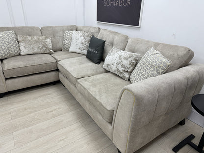 Furniture Village Mariah Corner Sofa & Armchair Set In Cream