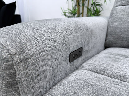 DFS Steller Power Slider Corner Sofa In Mist Grey