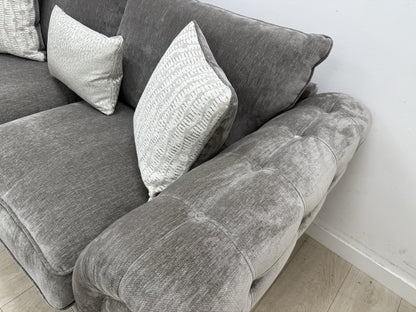 Sofology Highgrove 3 Seater Sofas Set In Grey Chenille Fabric