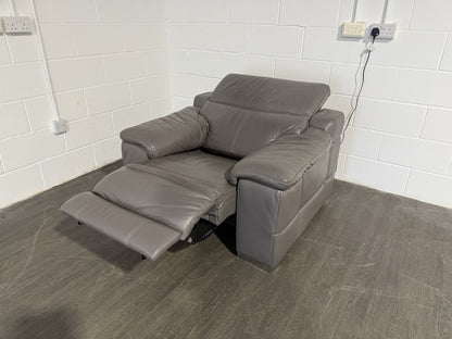 Sofology Laurence Power Recliner Chair In Fossil Grey Leather