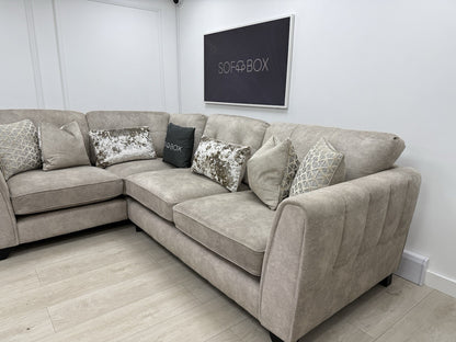 Furniture Village Ariana Formal Back Corner Sofa In Cream