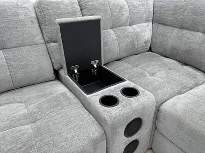 DFS Steller Corner Sofa In Mist Grey