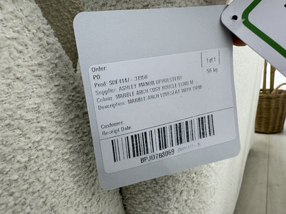 Sofology Marble Arch Love Seat In Cream Boucle Fabric