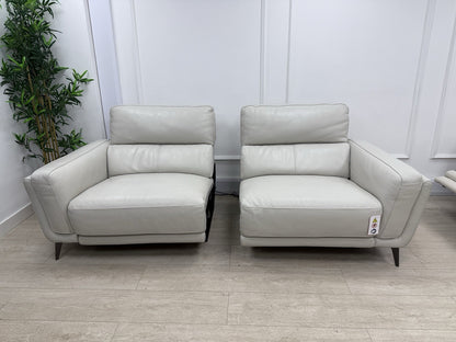 DFS San Antonio 3 Seater Power Recliner Heated Sofa In Fossil Leather