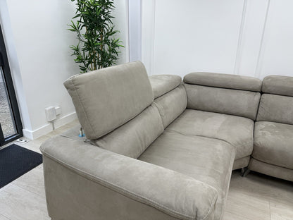 DFS Tahiti XL Power Recliner Corner Sofa In Stone
