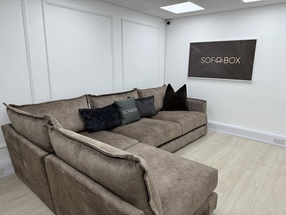 DFS Devine Corner Sofa In Chocolate