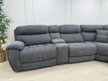 Sofology Radleigh Power Recliner Corner Sofa In Blue