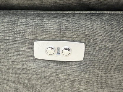 Oak Furnitureland Goodwood Power Recliner Corner Sofa In Plush Charcoal Fabric