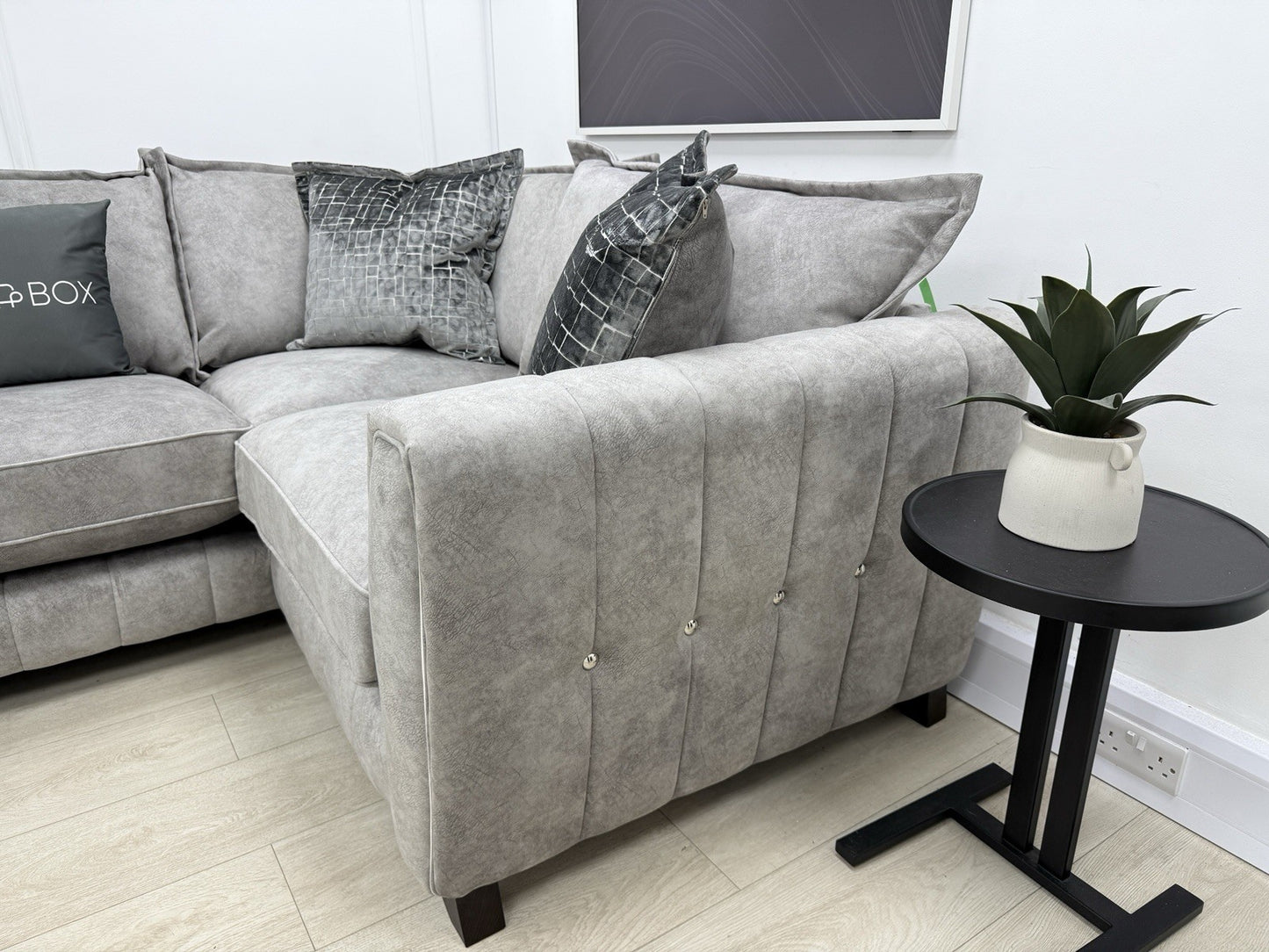 DFS Cherished Corner Sofa In Grey LHF