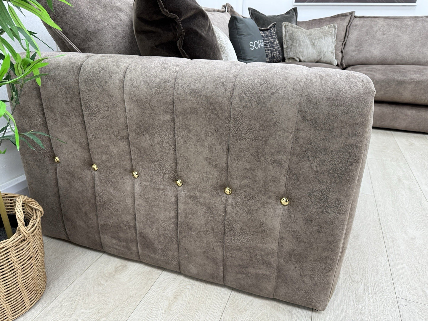 DFS Devine Corner Sofa In Chocolate Combination