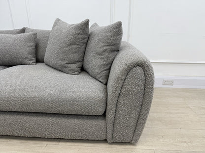 Sofology Marble Arch 4 Seater Split Sofa In Grey Boucle Fabric