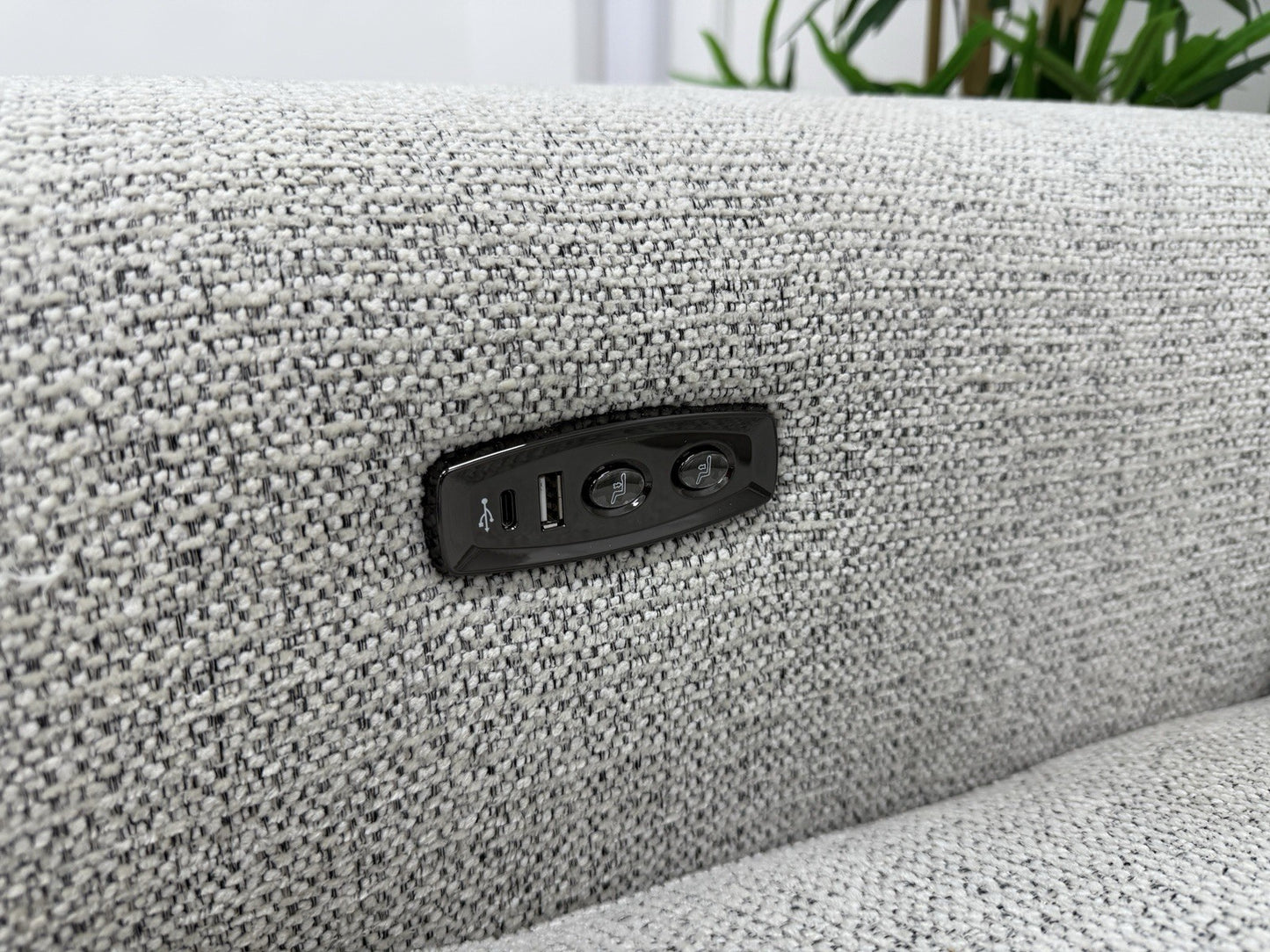 Furniture Village Nixon 2 Seater Power Recliner Sofa In Oyster Fabric