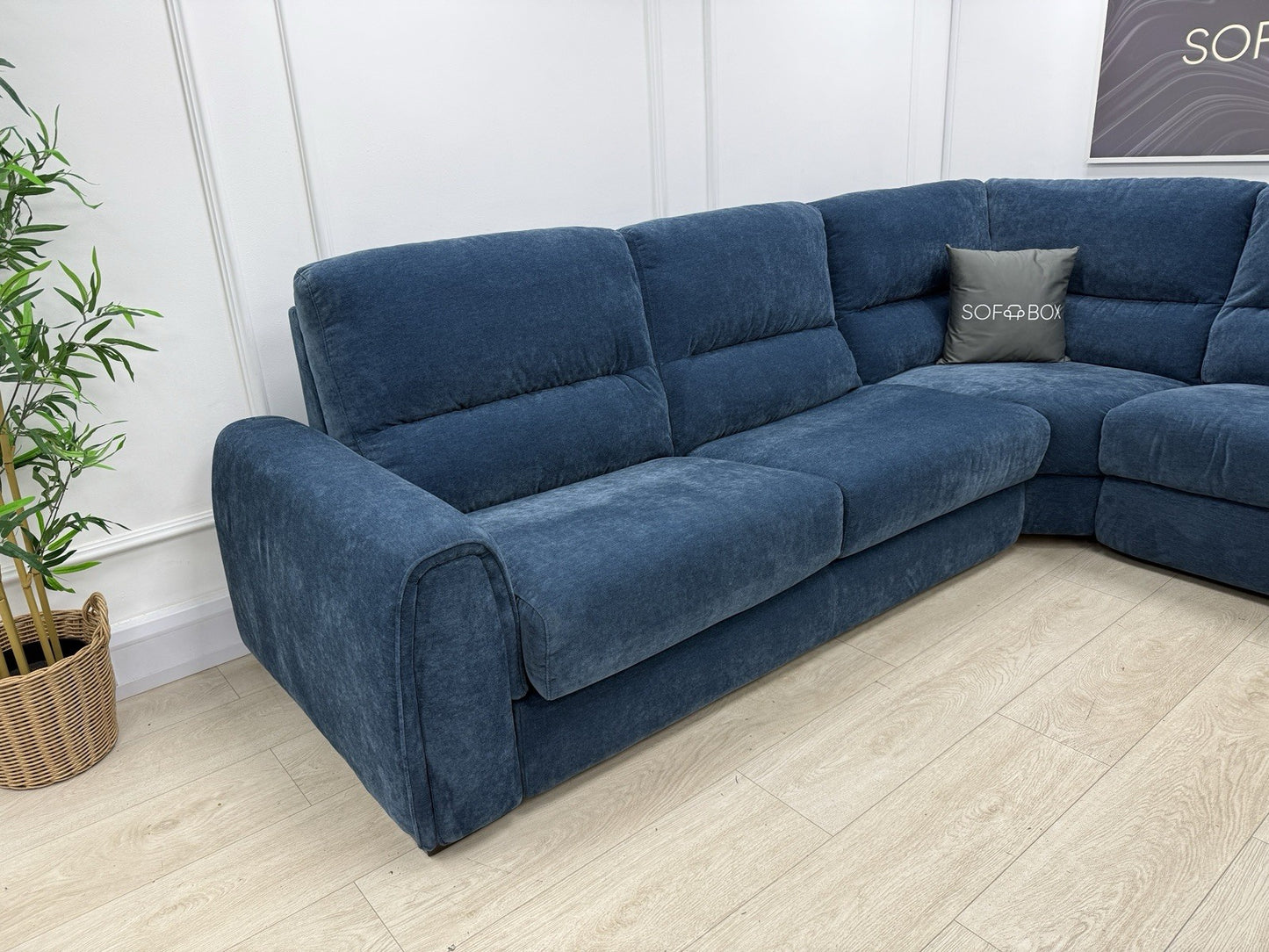 Furniture Village Flex Corner Sofa Bed With Power Recliner & Storage Arms
