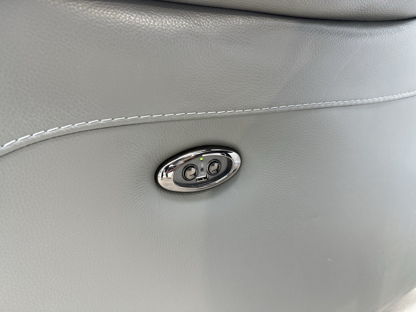 Furniture Village Moreno Power Recliner Corner Sofa In Grey Leather