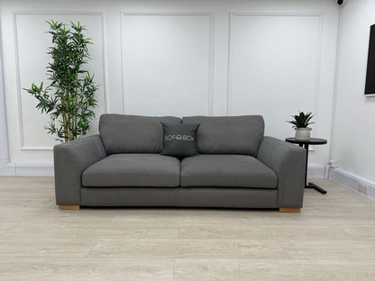 DFS Calix 3 Seater Sofa In Grey Bouclé Fabric