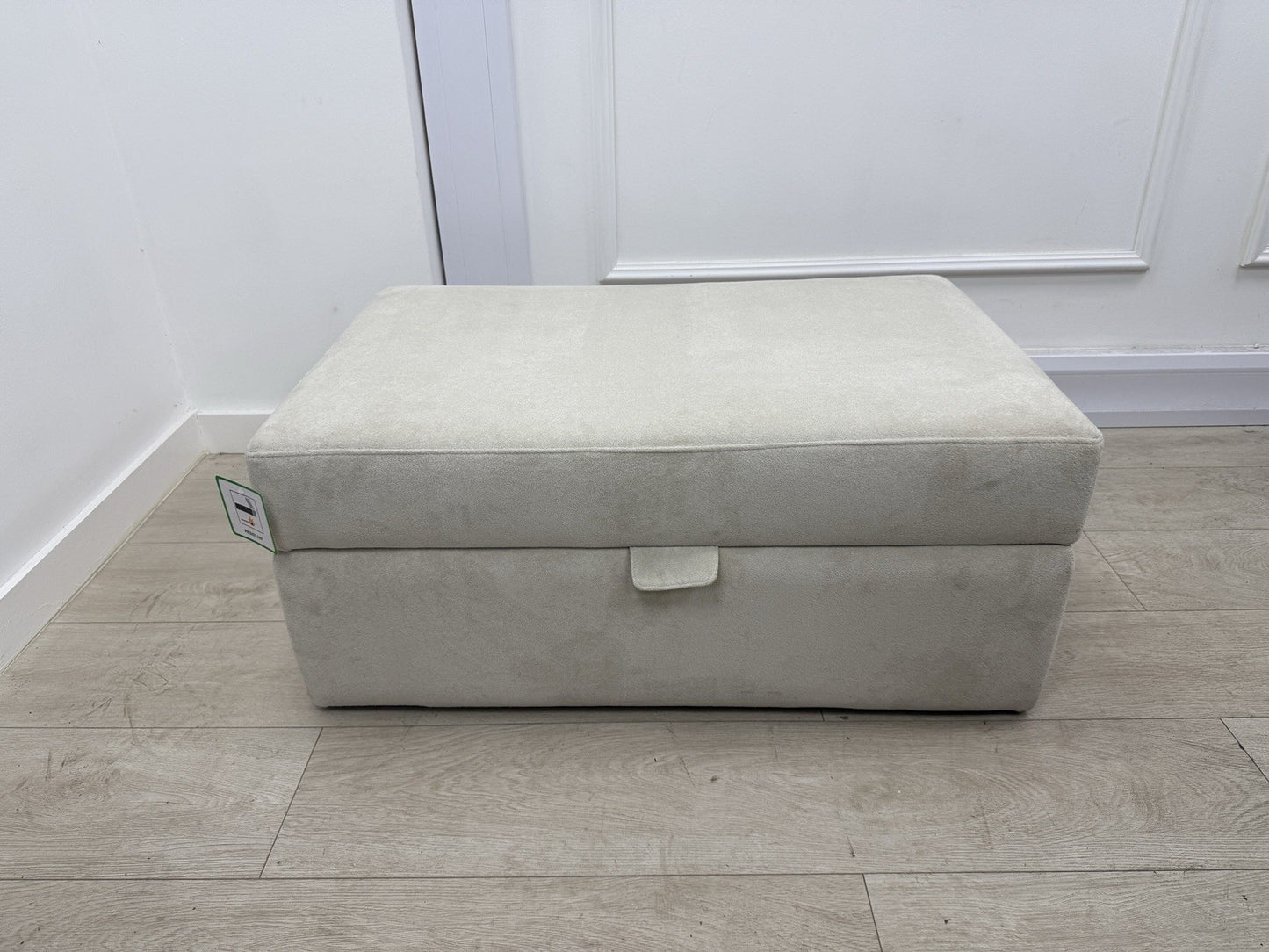 DFS Alani Large Storage Footstool In Cream Fabric