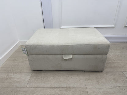DFS Alani Large Storage Footstool In Cream Fabric