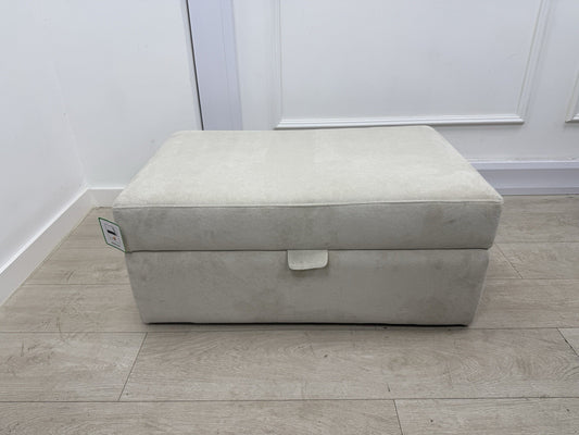 DFS Alani Large Storage Footstool In Cream Fabric