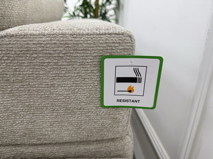 DFS Una Power Slider Chair In Roma Oyster Fabric